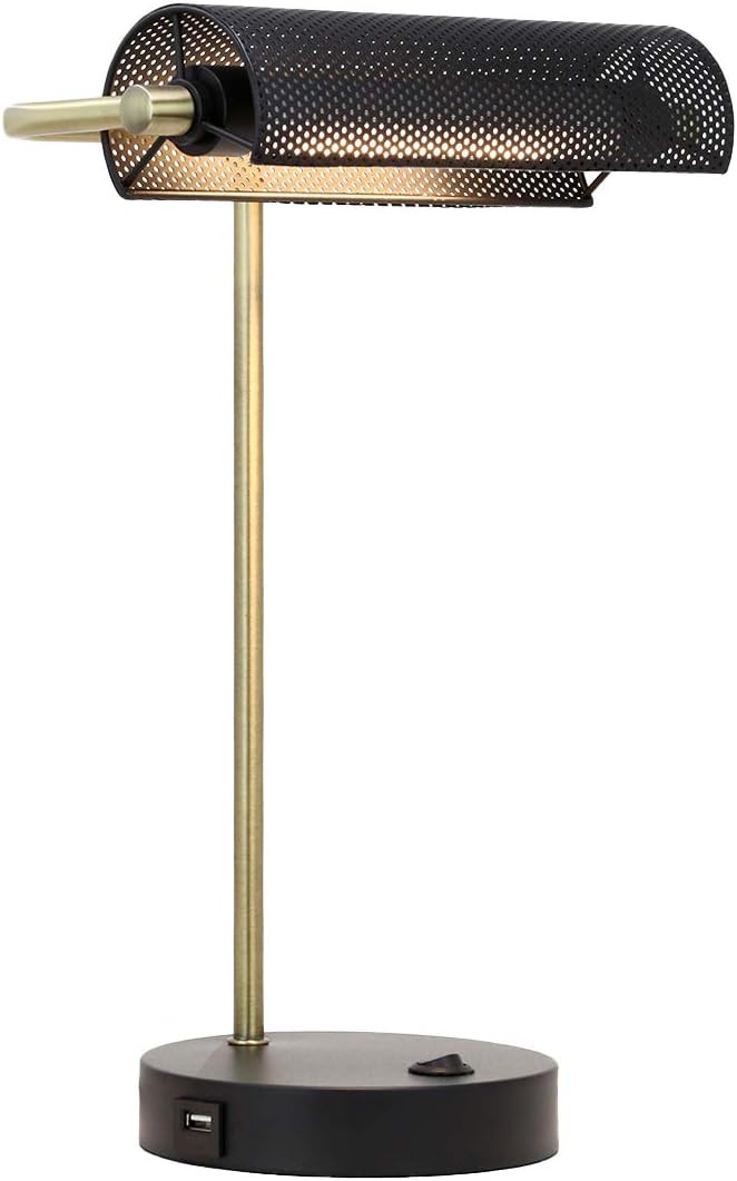 O'Bright Astrum - LED Desk Lamp with Dual USB Charging Ports, 100% Metal, 270 Degree Swivel Arms,... | Amazon (US)