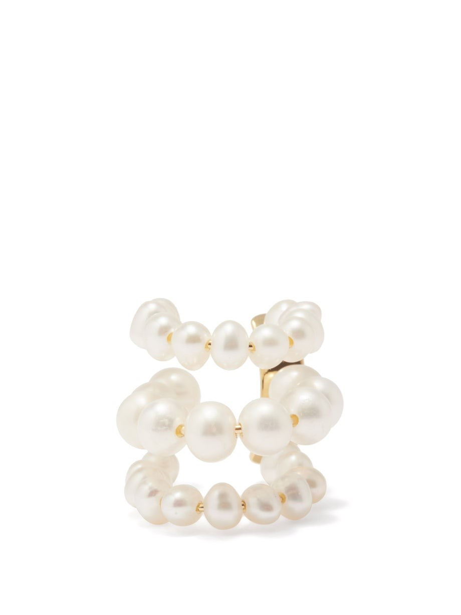 Emergence pearl & recycled gold-plated ear cuff | Matches (UK)