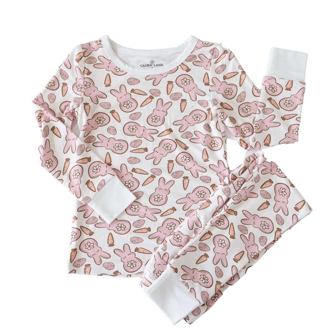 Bunny Love Two Piece Pajama Set | Pink* | Caden Lane