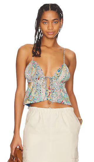 Isla Top in Blue Paisley | Revolve Clothing (Global)