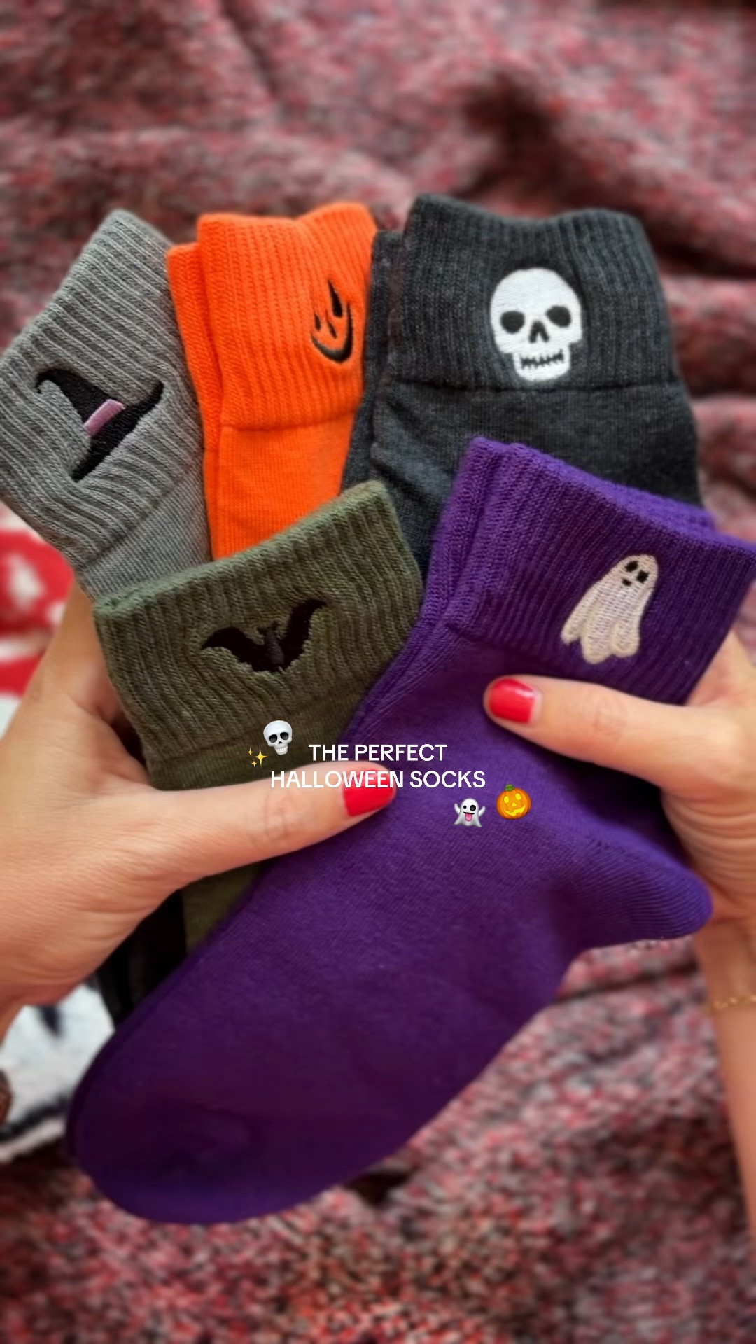 the perfect little halloween socks for spooky season! cute, cozy, and embroidered on both sides with pumpkins, skulls, ghosts, witch hats, and bats!

#LTKgrwm #LTKootd #LTKSeasonal