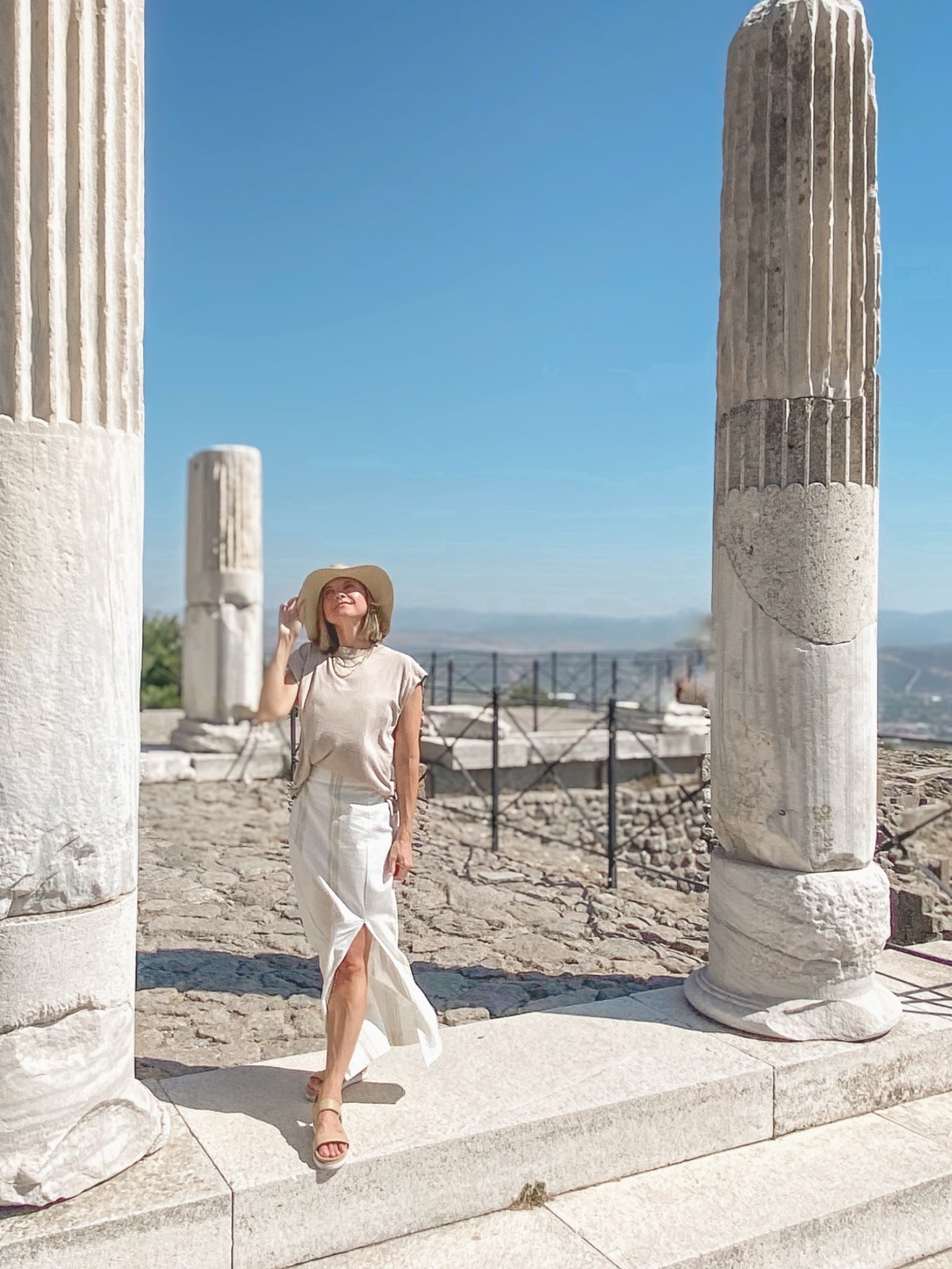 Cotton side-slit skirt on sale
Quince Italian leather sandals 

#LTKTravel #LTKFindsUnder50 #LTKPetite