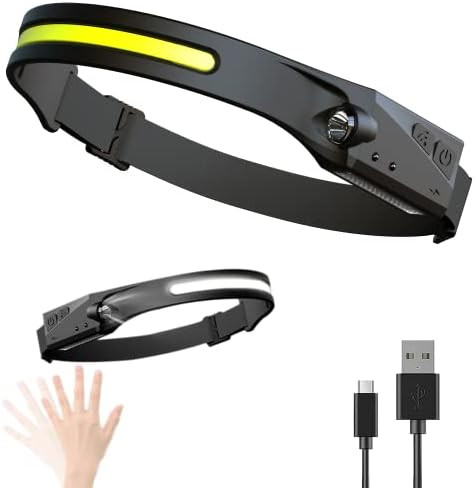 LED Rechargeable Head Lamp Camping Headlamps Motion Sensor Headlamp Flashlight with 5 Light Modes... | Amazon (US)