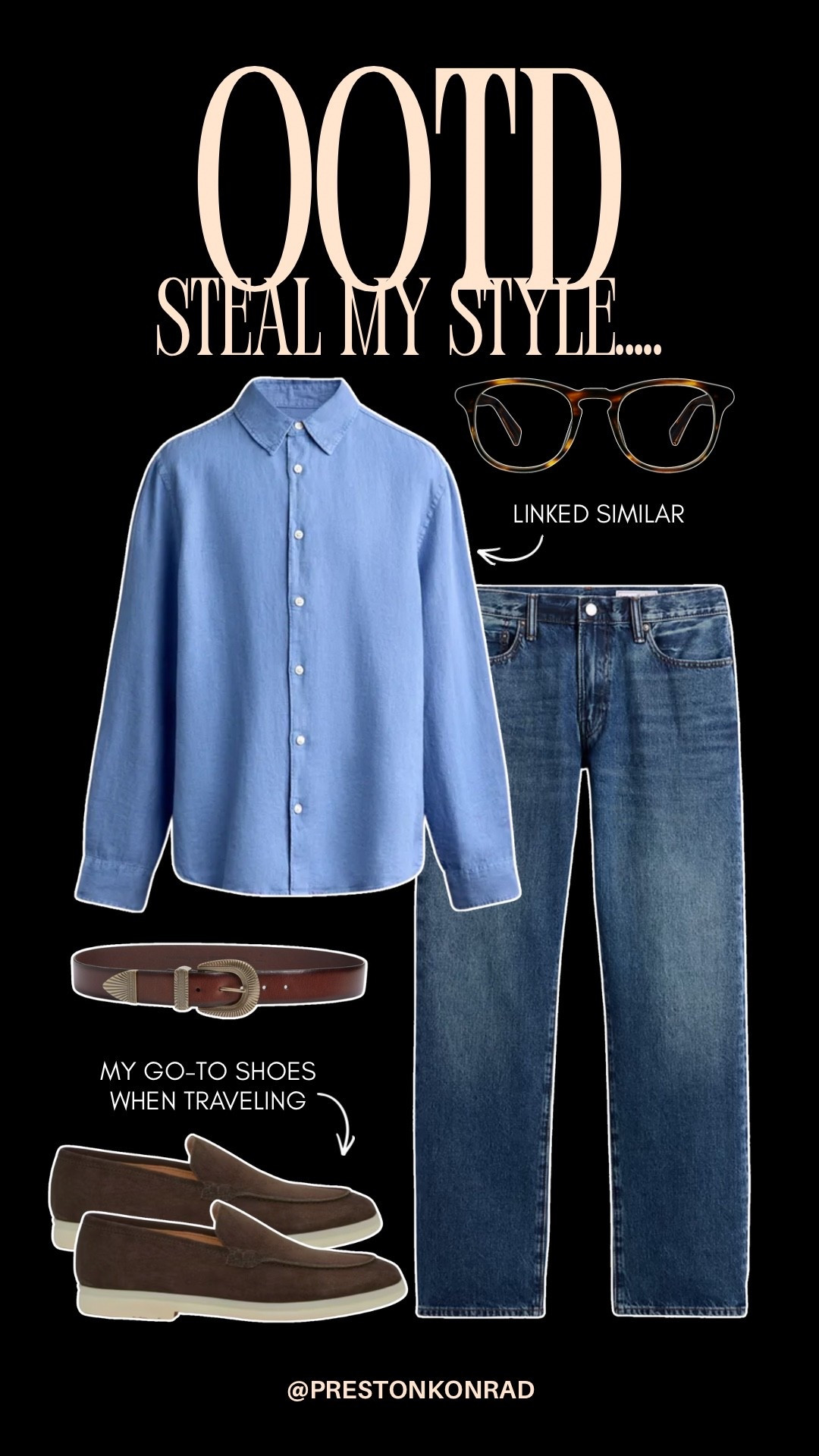 Easy travel outfit formula! These are the pieces I reach for again and again—from the loafers to the denim. Everything is linked

#LTKgrwm #LTKootd #LTKMens