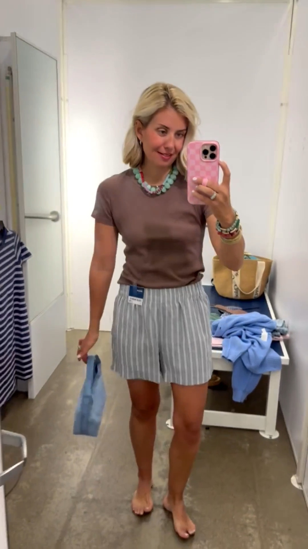 These ribbed tee shirts are such a great find & price! It comes in countless colors. I’m wearing a small in tee & shorts. 
*Use my Loopy code mixandmatchmadness 
*Use my A+B code Catherine20

#LTKSeasonal #LTKSaleAlert #LTKstorytime