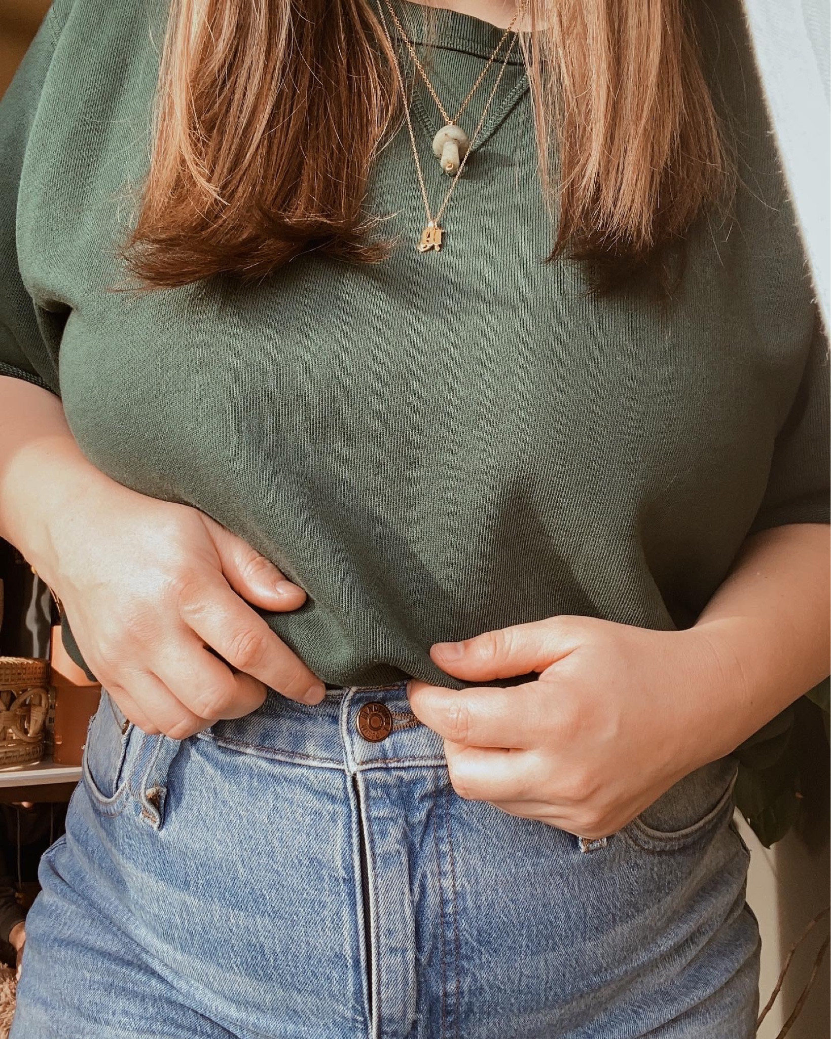 shirt - classic t-shirt company, terry box tee
denim - linked! 
necklace - itsgldn, ITSBRITTANYFIIASCO for $$ off
💚

#LTKcurves #LTKfit #LTKstyletip