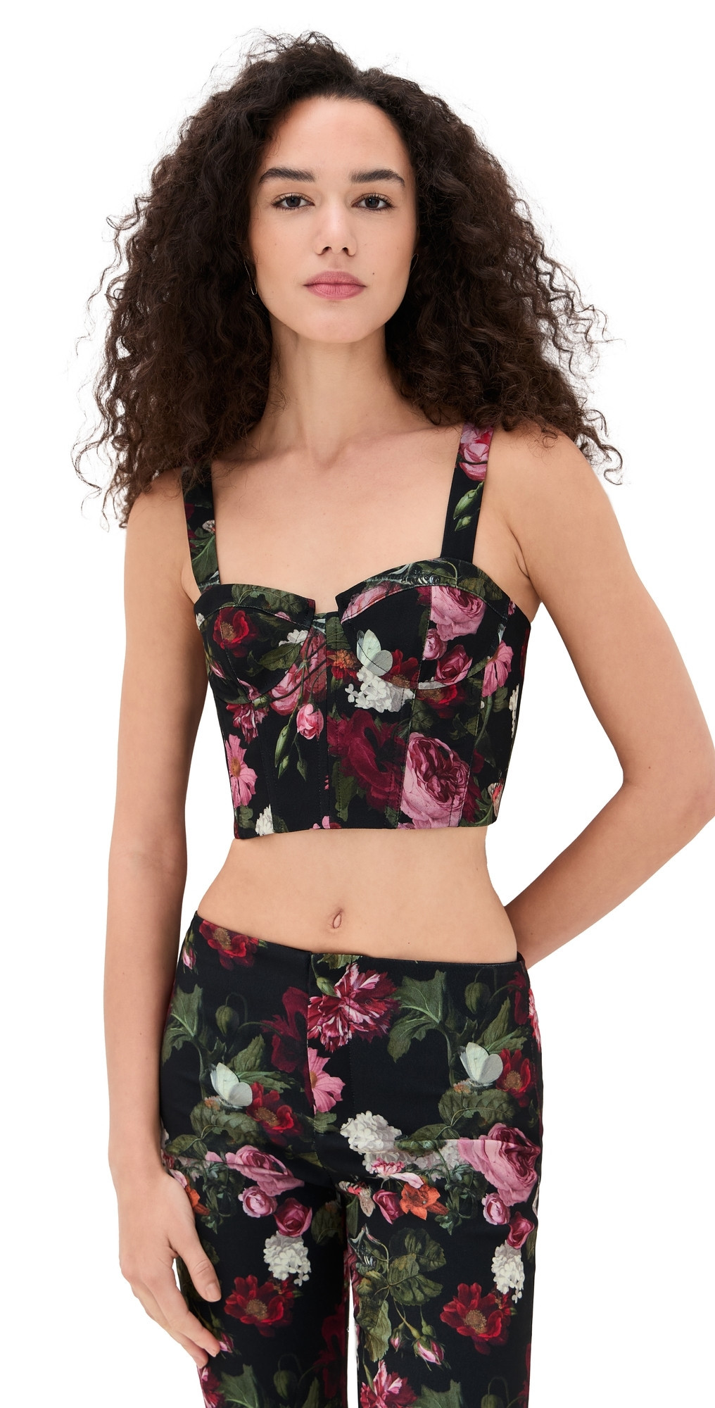 alice + olivia Jeanna Bustier Smocked Back Cropped Top Be Still 12 | Shopbop