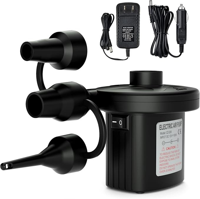 Jasonwell Electric Air Pump Portable Quick-Fill AC DC Inflator Deflator Pump for Air Mattress Inf... | Amazon (US)