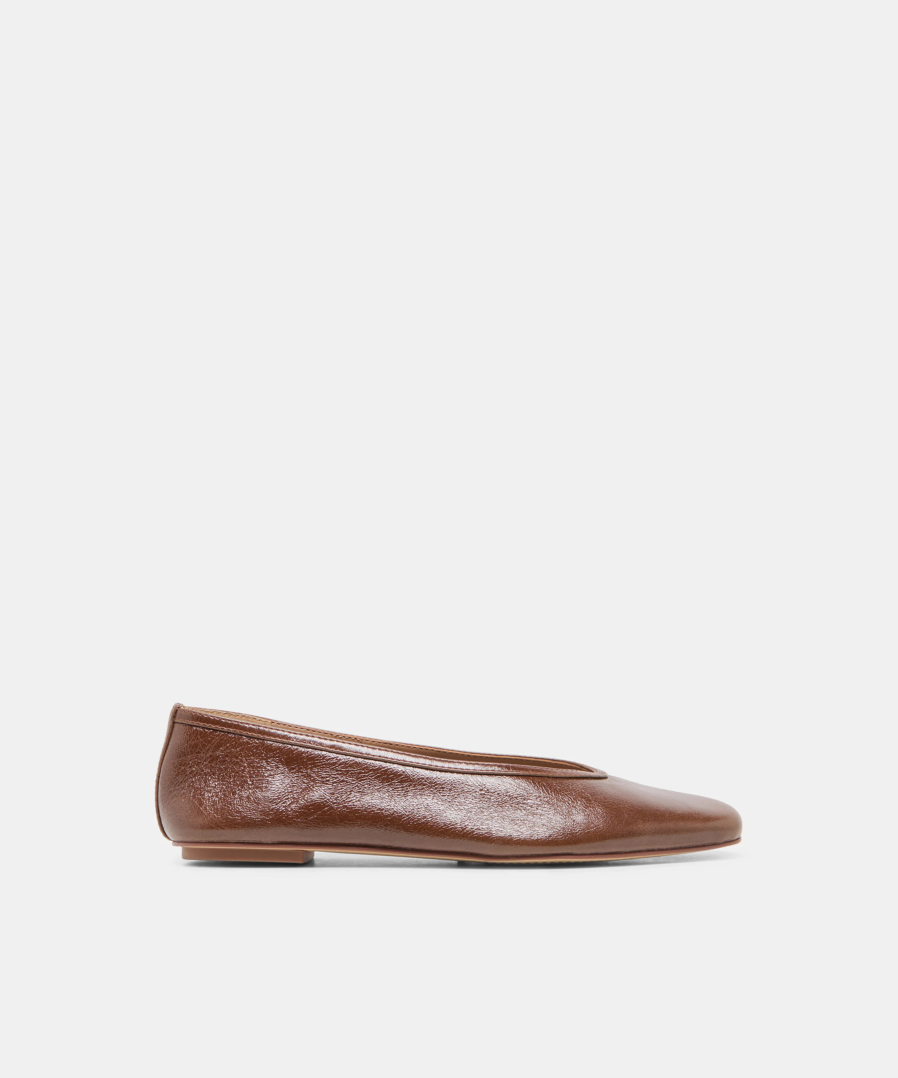 Caret Ballet Flats in Russet Leather Size 8 By Dolce Vita | DolceVita.com