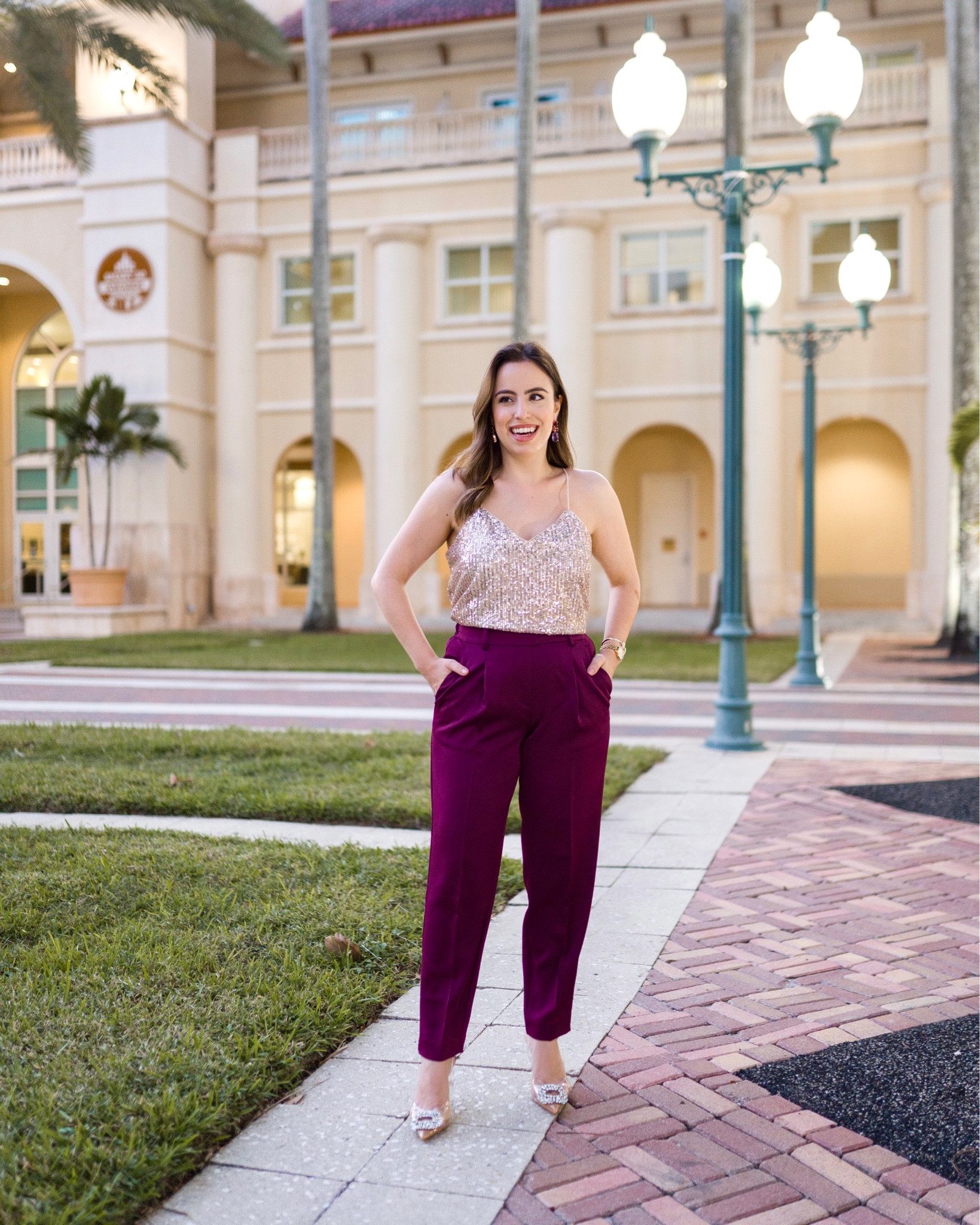 Perfect NYE outfit idea! Sequin cami (wearing size XS) and satin pants (wearing size 6 - they run small). 40% off everything today!



#LTKHoliday #LTKsalealert #LTKSeasonal