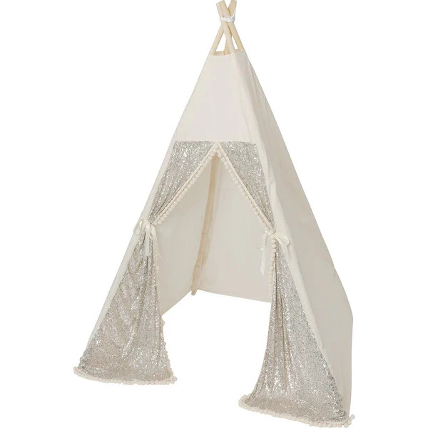 Caroline Play Tent, Cream/Sequin | Maisonette