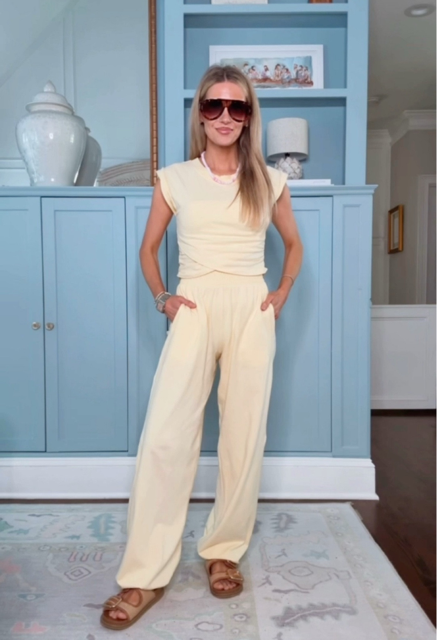 Loving the details on this yellow cotton set! The cross over and cuffed ankles👏👏👏 It comes in 20+ colors I literally want all of them!

Yellow Set, Lounge Set, Comfy outfits

#LTKootd #LTKgrwm #LTKmomlife
