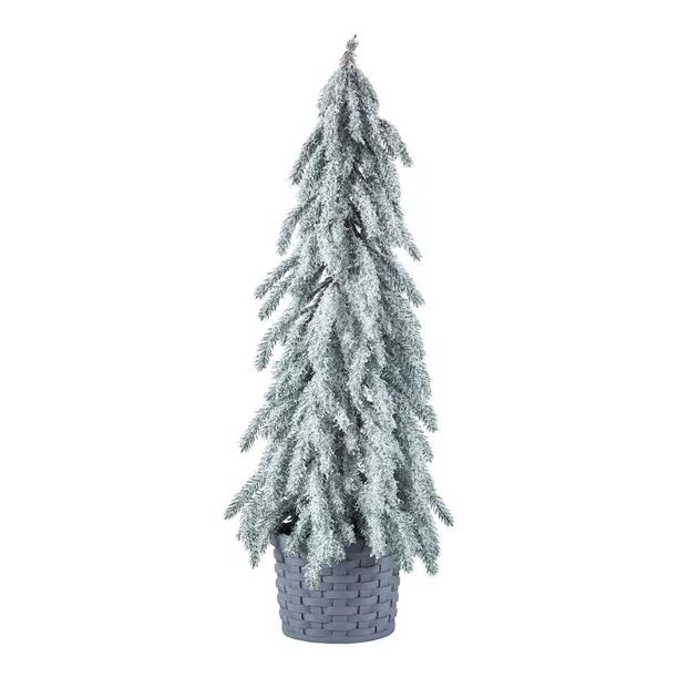 Holiday Time Mini Potted Faux Spruce Christmas Tree Table Top Decoration, 24" - Walmart.com | Walmart (US)