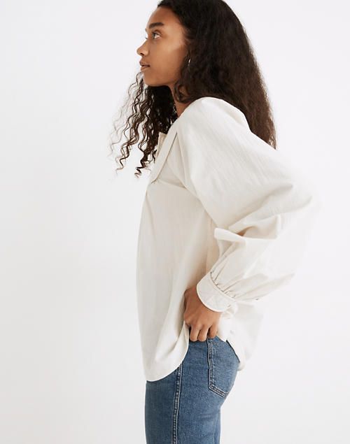 Drapey Quilted Bib Top | Madewell