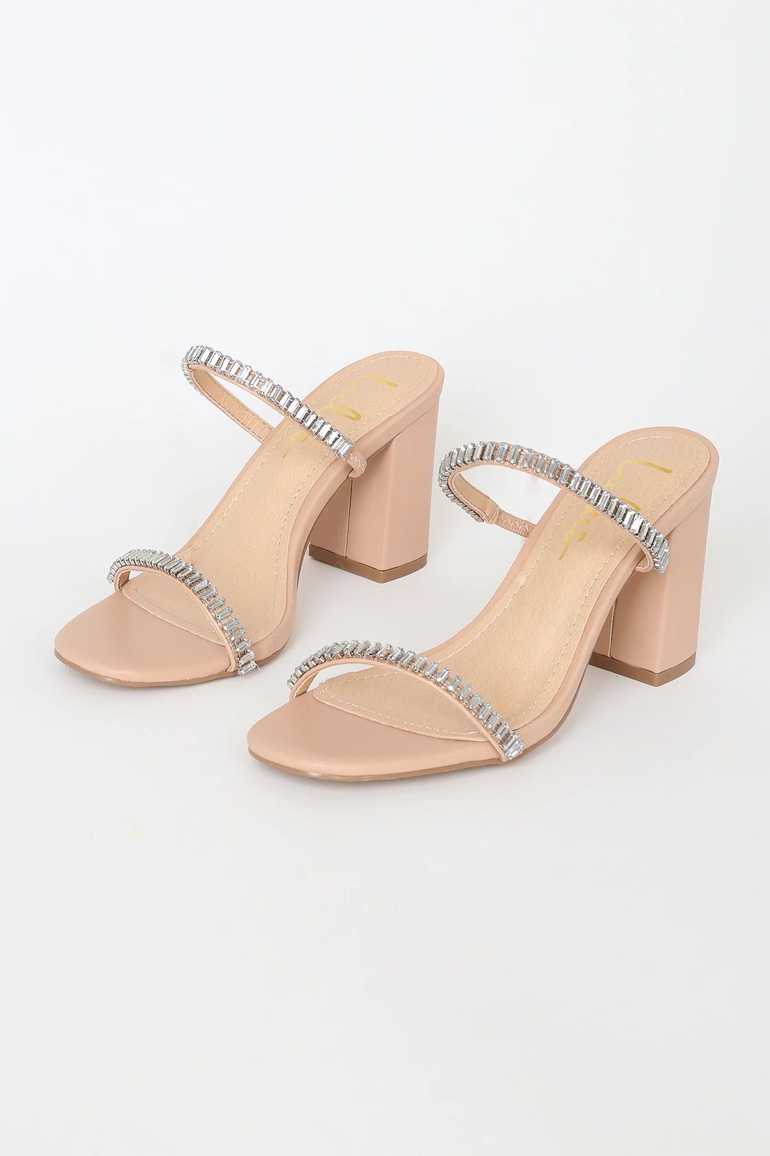 Avariaa Nude Rhinestone High Heel Sandals | Lulus