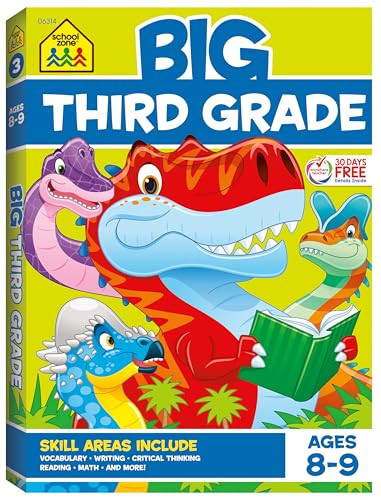 School Zone Big Third Grade Workbook: 320 Pages, 3rd Grade, Reading, Writing, Math, Science, History, Social Science, Critical Thinking, Ages 8-9 (School Zone Big Workbook Series) | Amazon (US)