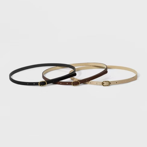 Women's 3pk Belt - Universal Thread™ | Target