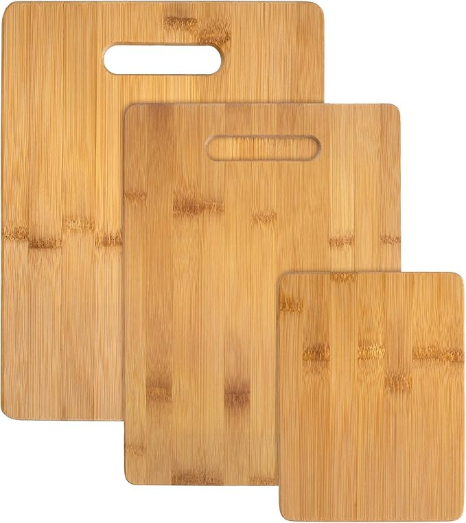 Totally Bamboo 3-Piece Bamboo Cutting Board Set; 3 Assorted Sizes of Bamboo Wood Cutting Boards f... | Amazon (US)