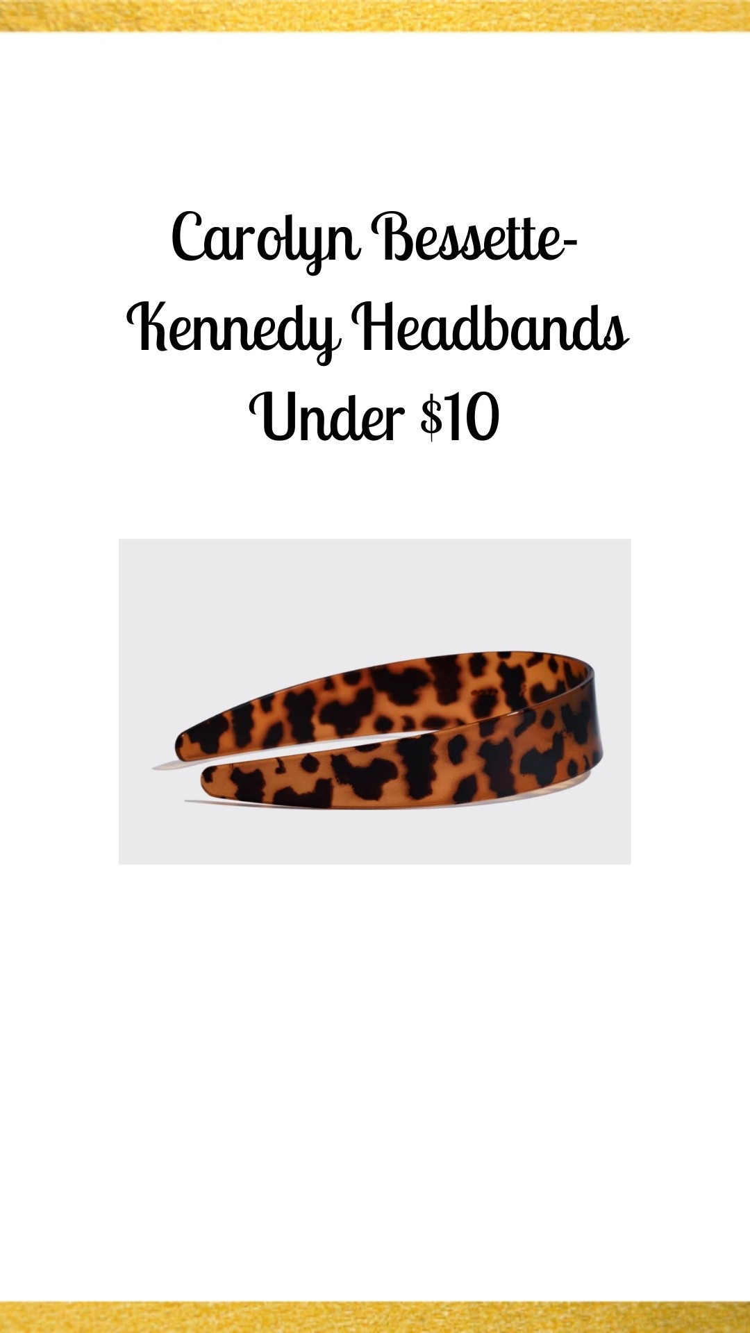 Carolyn Bessette-Kennedy vibes for under $10! 

Tortoise headband • headband • headband under $10

#LTKselfcare #LTKgrwm #LTKBeauty