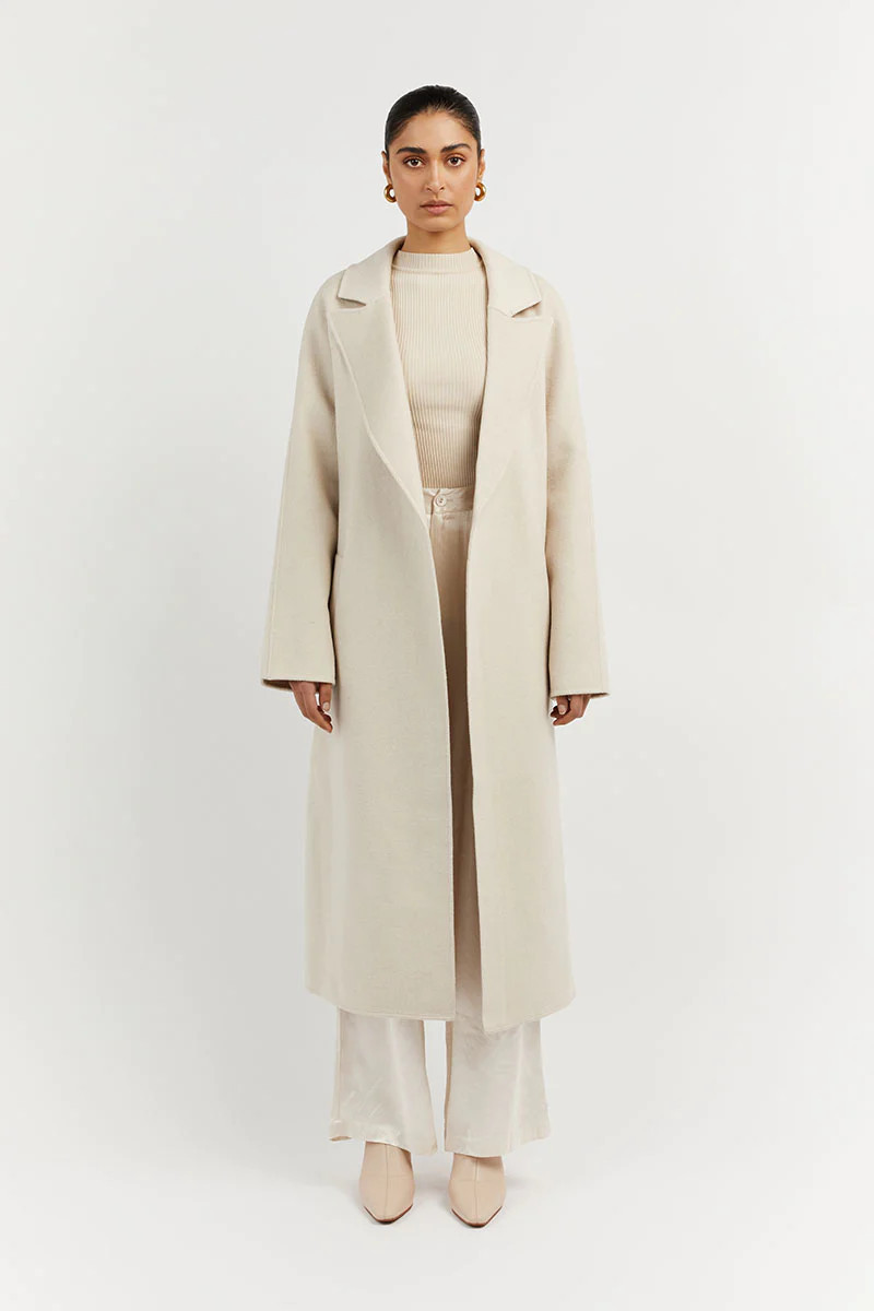 MATILDA BONE WOOL FELT COAT | DISSH