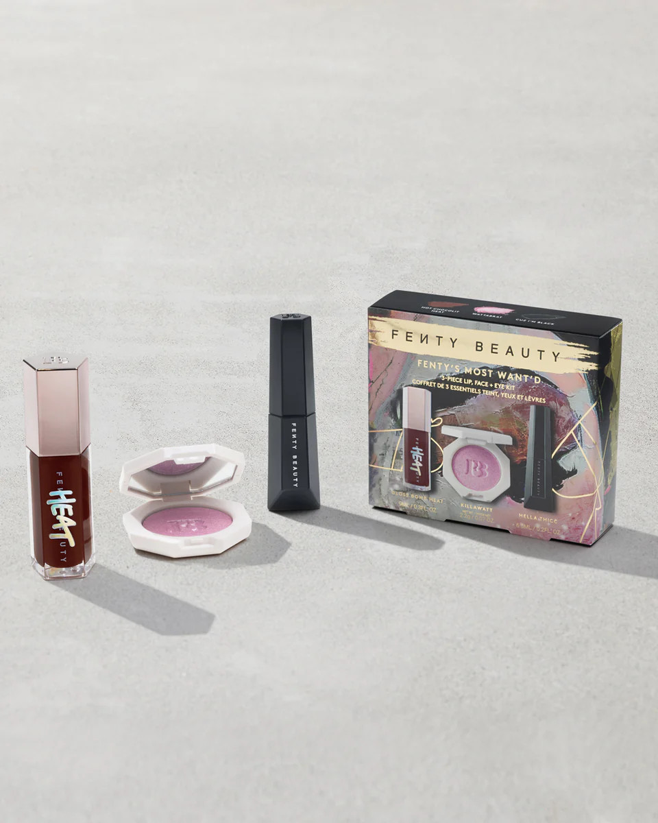 Fenty's Most Want'd 3-Piece Lip, Face + Eye Kit | Fenty Beauty