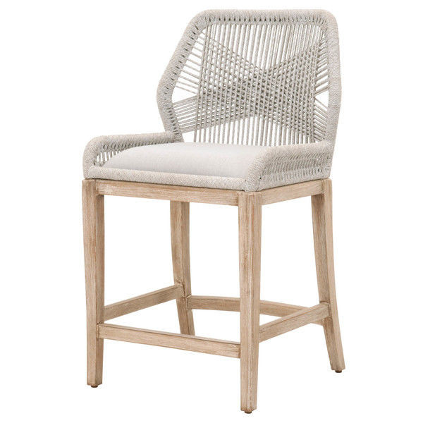 Loom Platinum Rope Mahogany Counter Stool | Scout & Nimble