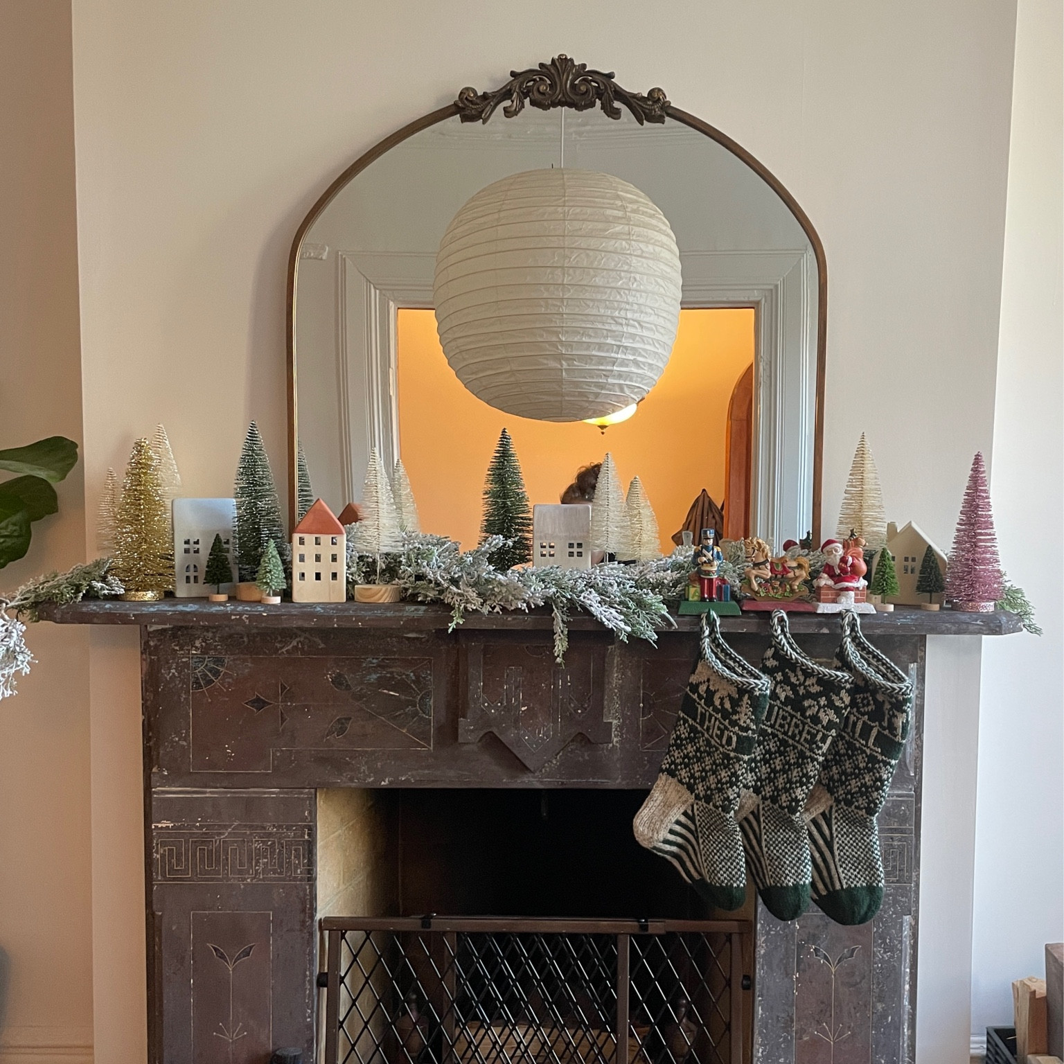 Our mantle Christmas decor is extra cute this year with the addition of a Christmas village 

#LTKfamily #LTKHoliday #LTKSeasonal