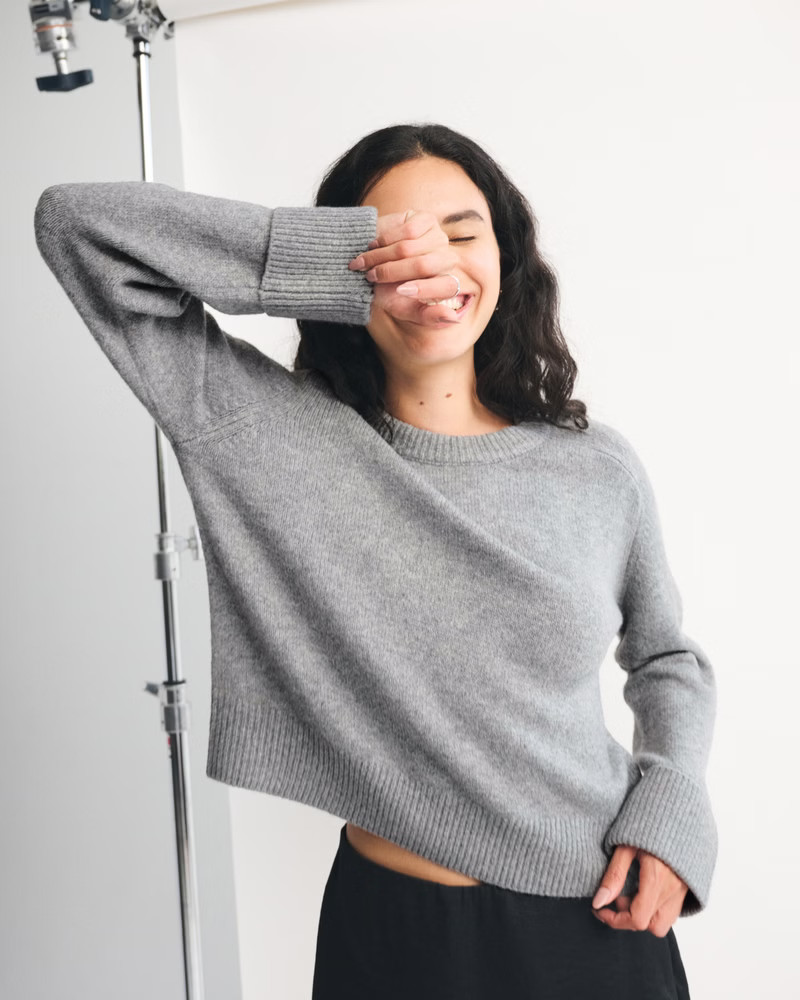 Women's The A&F Madeline Crew Sweater | Women's Tops | Abercrombie.com | Abercrombie & Fitch (US)