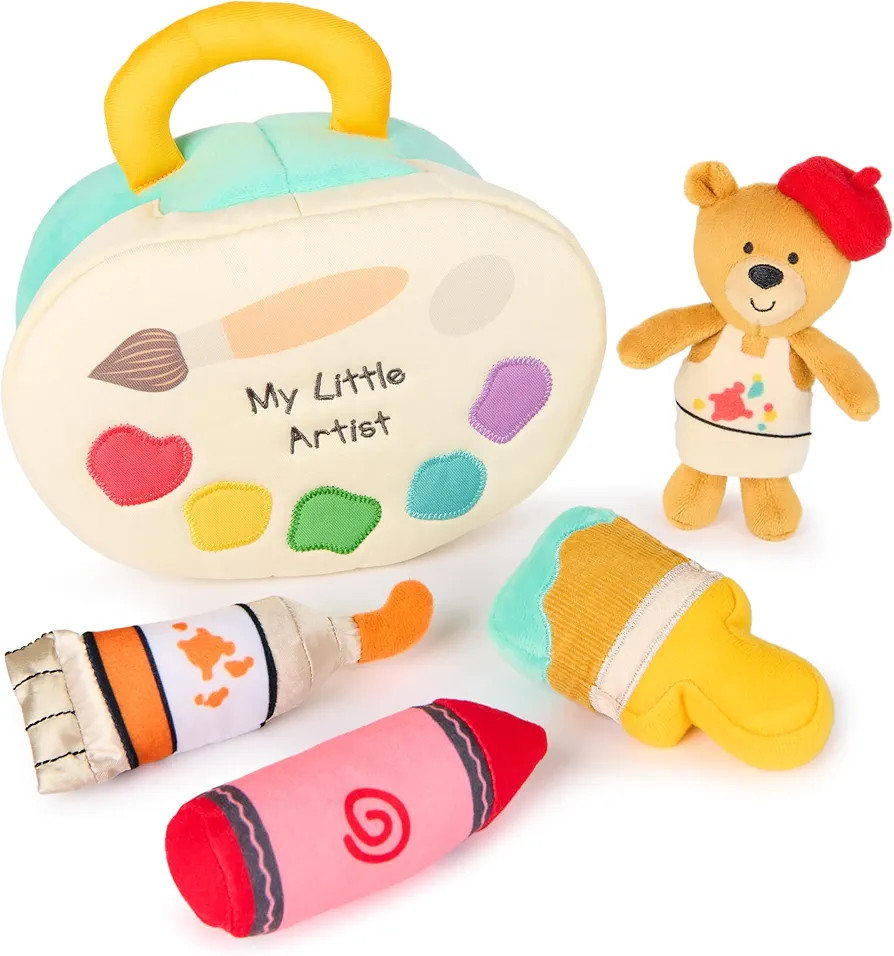 GUND Baby My Little Artist 5-Piece Plush Playset with Rattle, Squeaker and Crinkle Plush Toys, Se... | Amazon (US)