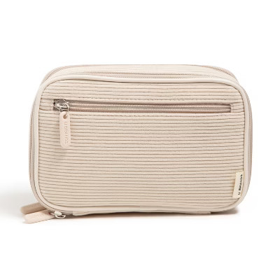 U Brands 8"x5.25" Dual Zip Corduroy Tech Organizer Sand | Target