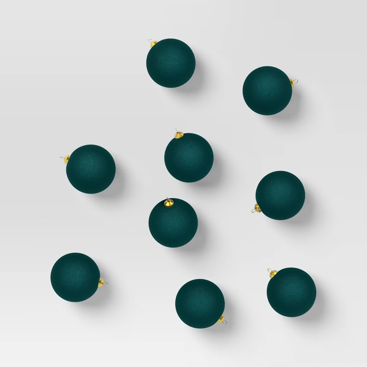 9ct 80mm Christmas Flocked Ball Ornament Set Burgundy - Wondershop™ | Target