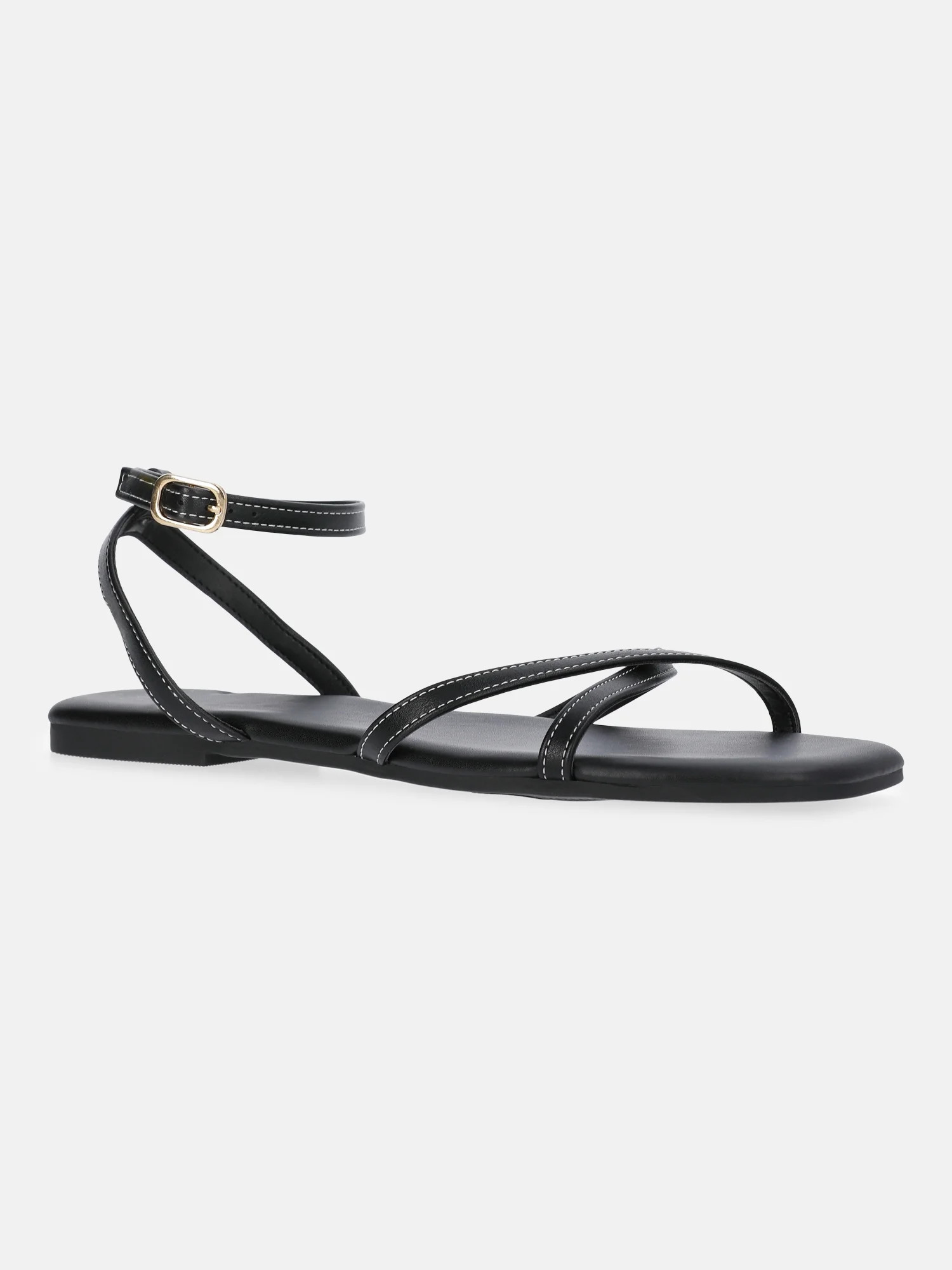 Time and Tru Women's Strappy Flat Sandals | Walmart (US)