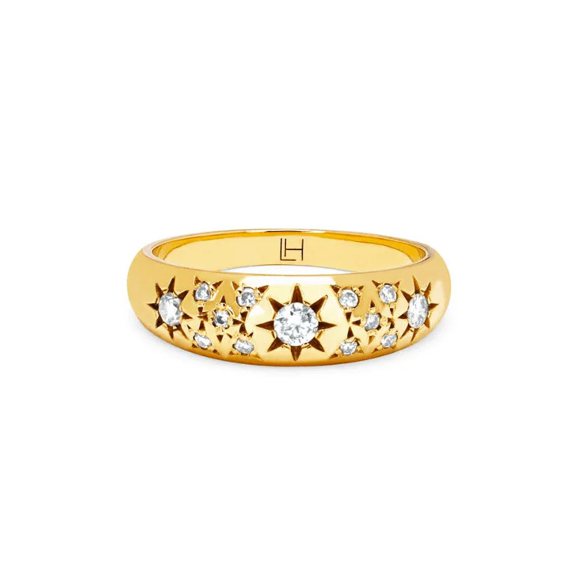 Pavé Star Set Rounded Ring | Logan Hollowell