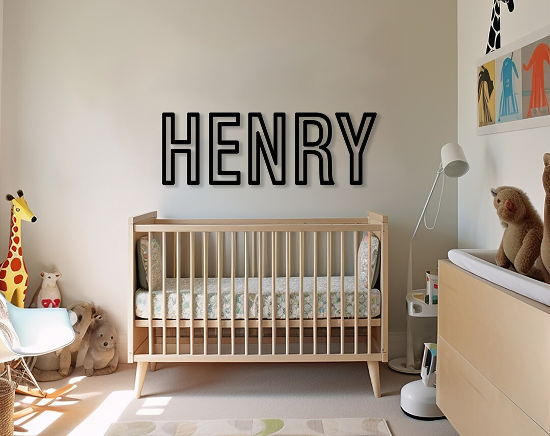 Custom Wood Baby Name Sign, Nursery Wooden Name Sign Decor, Personalized Name Hanging, Baby Name ... | Etsy (US)