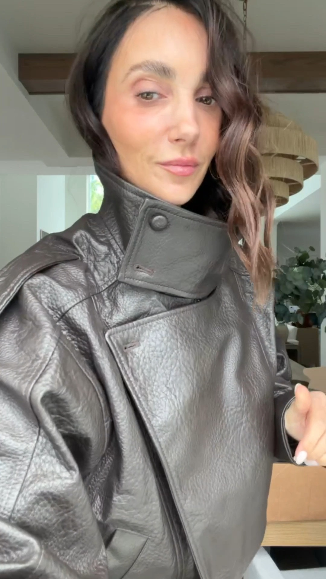 Zara faux leather jacket, I'm in XS.

#LTKootd #LTKOver40