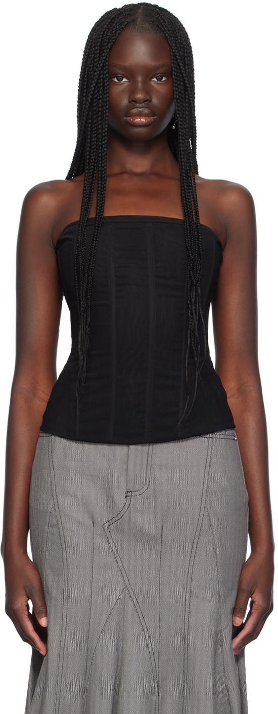 Miaou Black Libra Corset | SSENSE