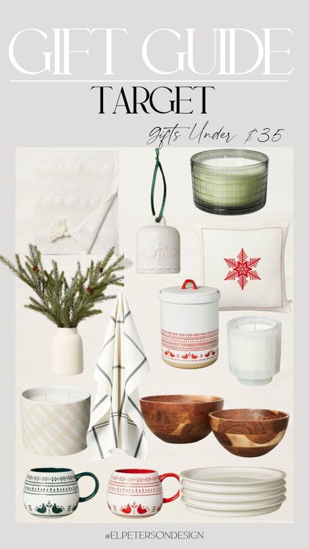 @target @targetsyle #AD
#TargetPartner #Target #targetstyle 
Hearth and Hand Gifts under $30
Cookie jar
Candies
Throw blanket
Bowl
Sack kitchen towel
Throw pillow
Bell
Mugs
Christmas arrangements 



#LTKGiftGuide