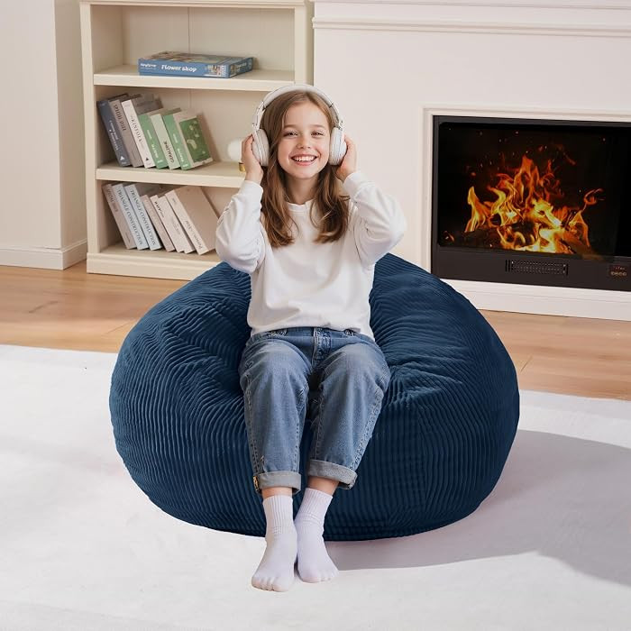 Homguava 2FT Bean Bag Chair,Teardrop Bean Bags Small Beanbag Chair with Memory Foam Filled and Ul... | Amazon (US)