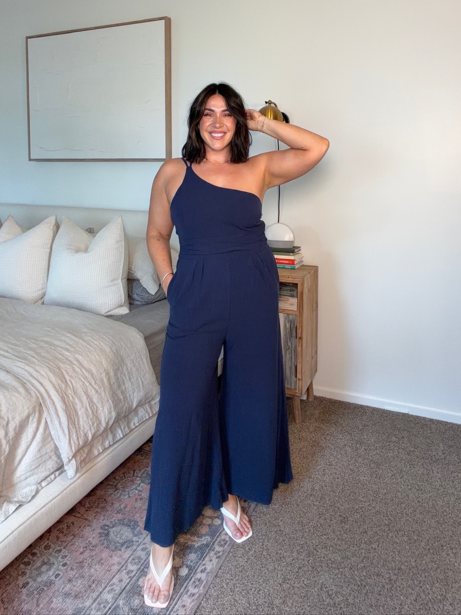 Amazon jumpsuit perfect for spring/summer! Double lined & so comfy! Love! 
I did a M

#LTKSeasonal #LTKMidsize #LTKootd