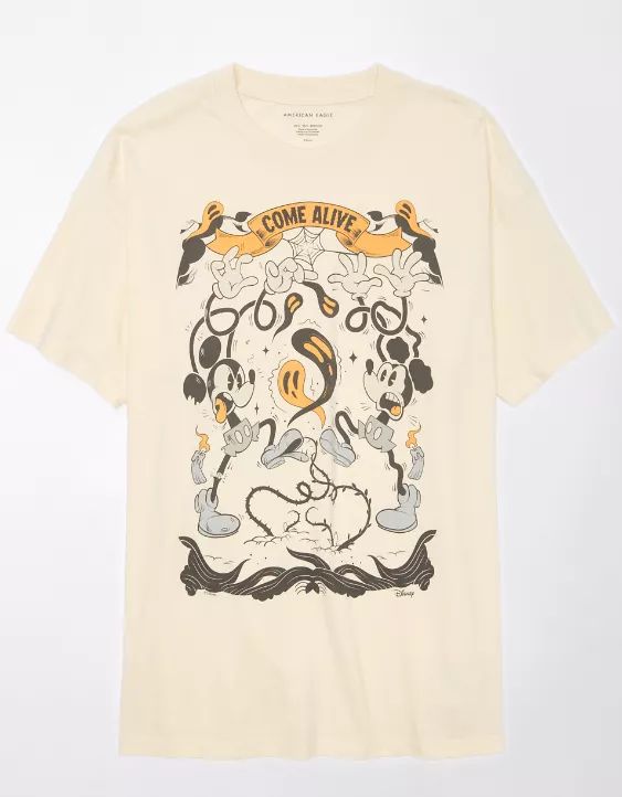 AE Oversized Halloween Mickey Graphic Tee | American Eagle Outfitters (US & CA)