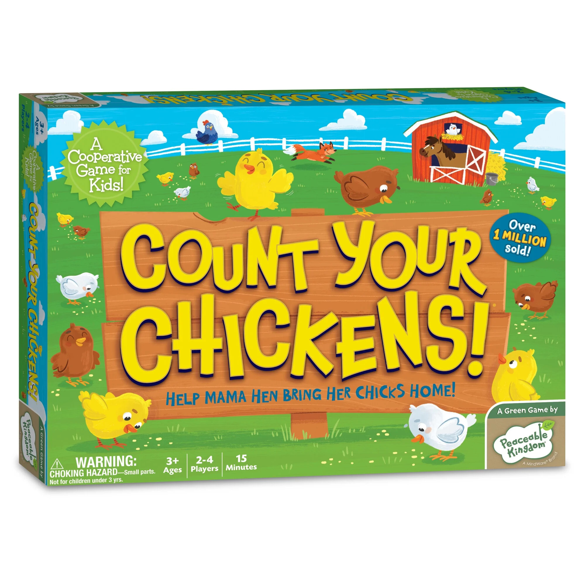 Peaceable Kingdom Count Your Chickens! Board Game For 3 Year Olds and Up - Walmart.com | Walmart (US)