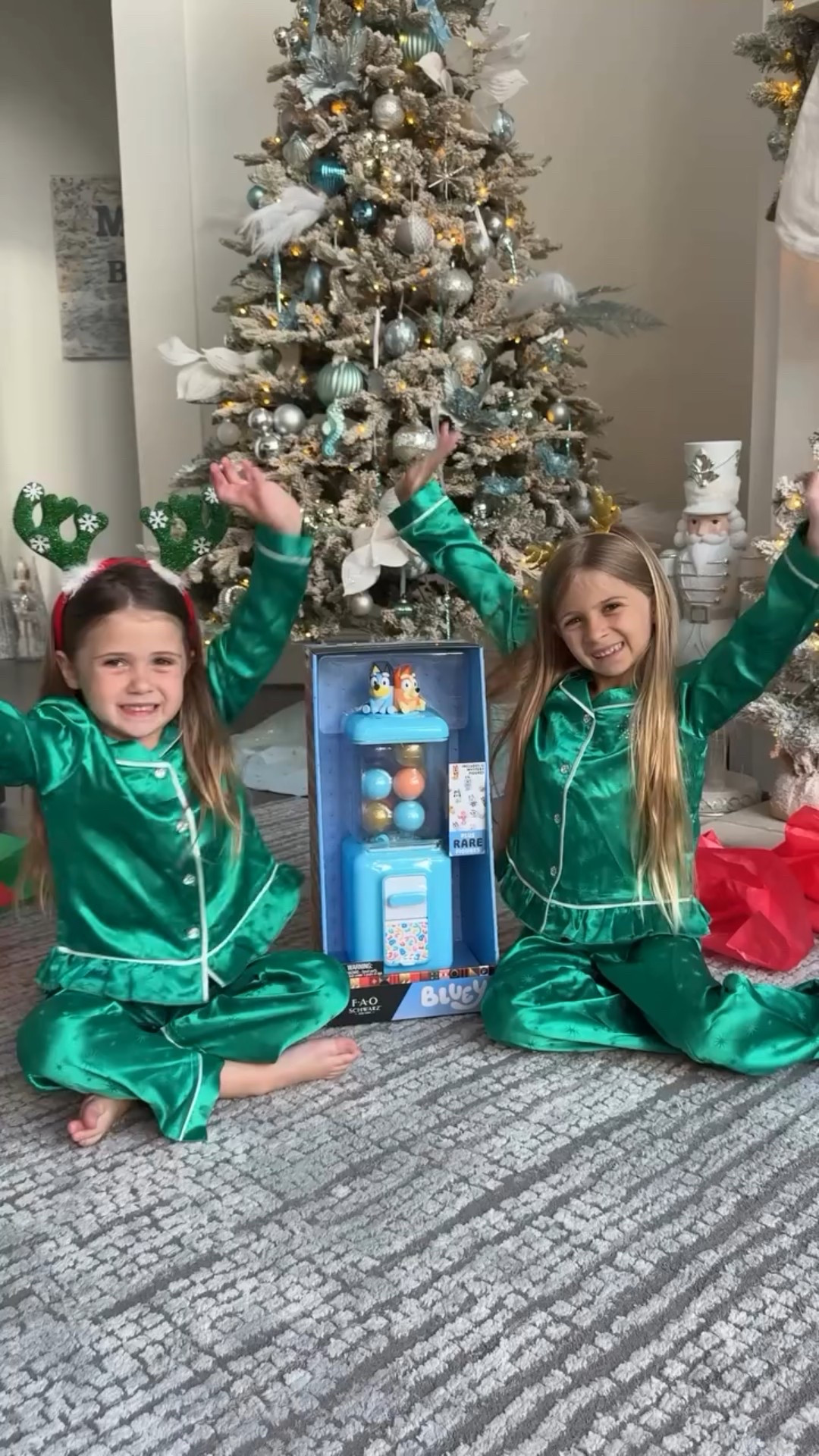 Christmas came early for Rylan and Peyton. They just unwrapped the @faoschwarz Bluey Toy Vending Machine. 
 It works just like the vending machines we grew up with. Just twist the knob and out pops a capsule filled with a surprise! The girls enjoyed discovering their beloved Bluey characters in the capsules. They plan to fill the reusable capsules with their own surprises for continued fun! 

In addition to Bluey, you can also find Marvel, Disney Princess, and Disney Animation vending machines, available exclusively @Target, making them a great collectible item for kids young and old. 

The FAO Schwarz Bluey Toy Vending Machine is the perfect gift for holiday, birthday, or treat‐time.

#FAOvendingmachine #BlueyVendingMachine #giftideas #giftsforkids #bluey #targetfinds