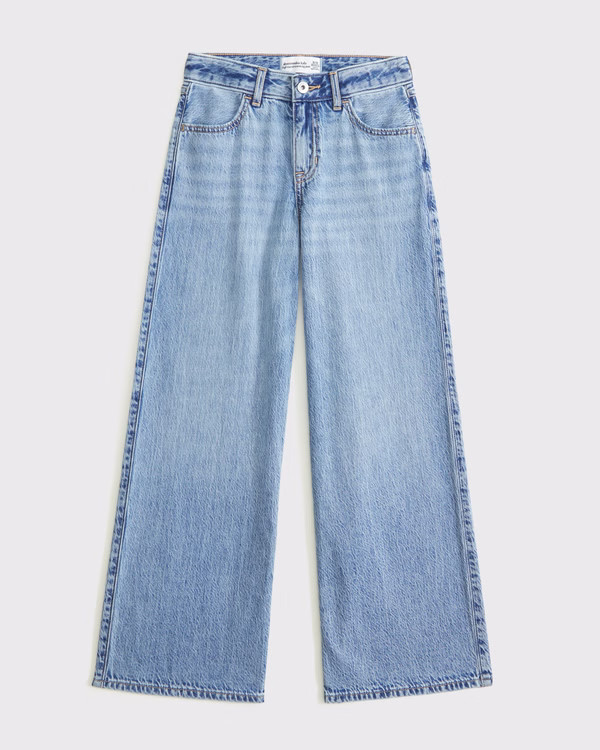 high rise ultra wide leg jeans | Abercrombie & Fitch (US)