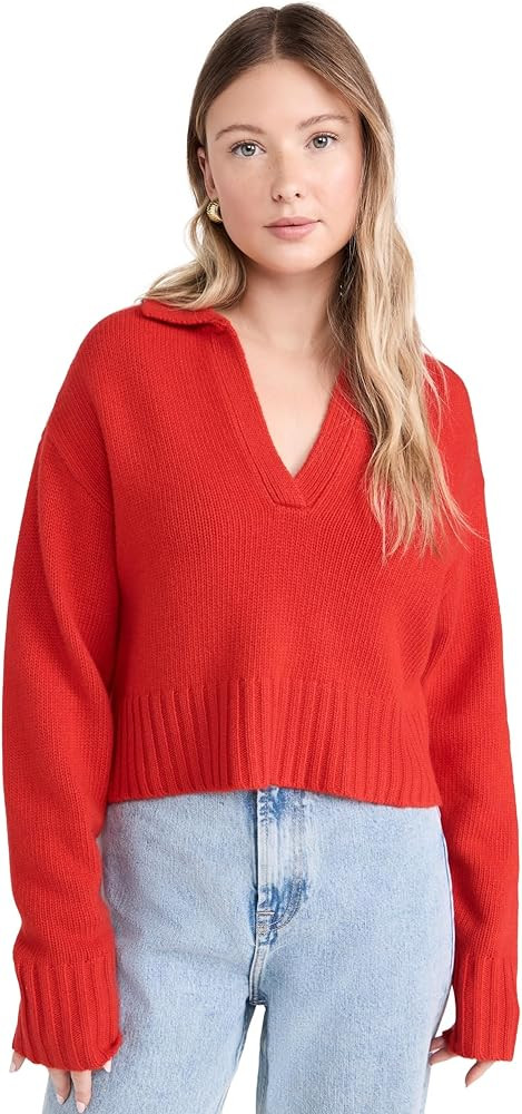 Women's Split Neck Henley Sweater | Amazon (US)