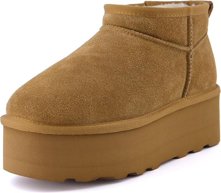 CUSHIONAIRE Women's Hippy Genuine Suede pull on platform boot +Memory Foam | Amazon (US)
