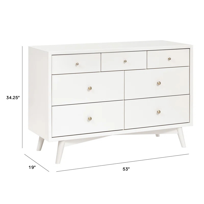 Palma 7 Drawer 53" W Double Dresser | Wayfair North America