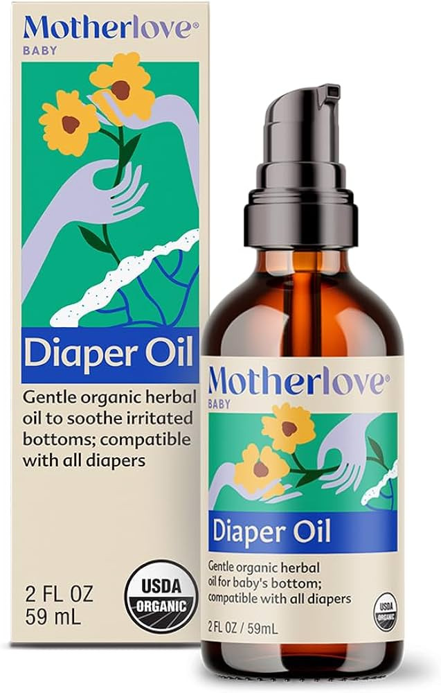 Motherlove Diaper Oil (2 oz) Soothing Vegan diaper Rash Oil—Organic, Cloth diaper Safe, Zinc Ox... | Amazon (US)