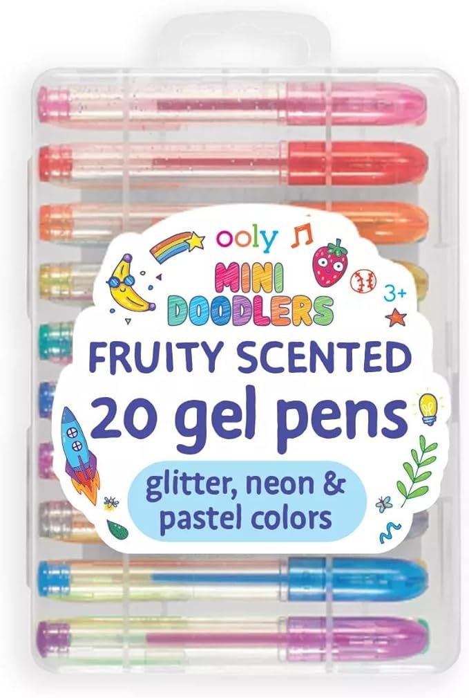 Ooly Scented Mini Doodlers Gel Set of 20 Pens - 20 Mini Glitter, Neon and Pastel Scented Gel Pens... | Amazon (US)