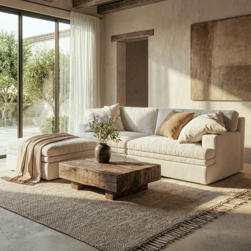78.7'' Cloud Sectional Couch With Washable Slipcovers, Compression Loveseat With Ottoman, No Asse... | Wayfair North America
