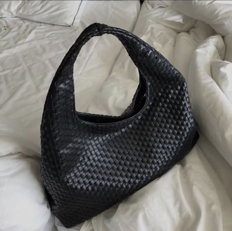 Large Woven Tote Bag Designer Handbag Laptop Work Shoulder Bag Hobo Style - Etsy UK | Etsy (UK)
